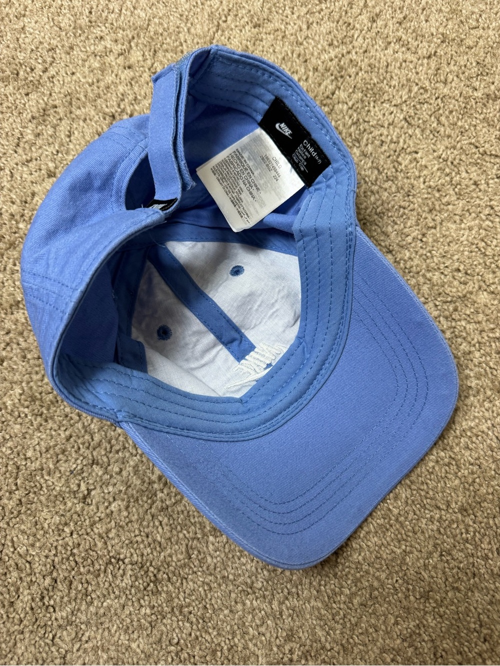 Nike Blue Kids Velcro Baseball Cap - Picture 3 of 3